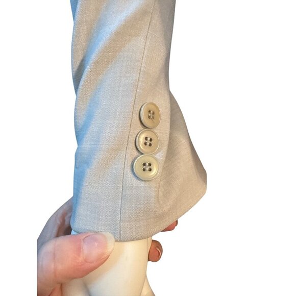 Emanuel Ungaro Button Front Notched Collar Wool Blend Composition Grey Sz 8 NWT - Picture 4 of 10